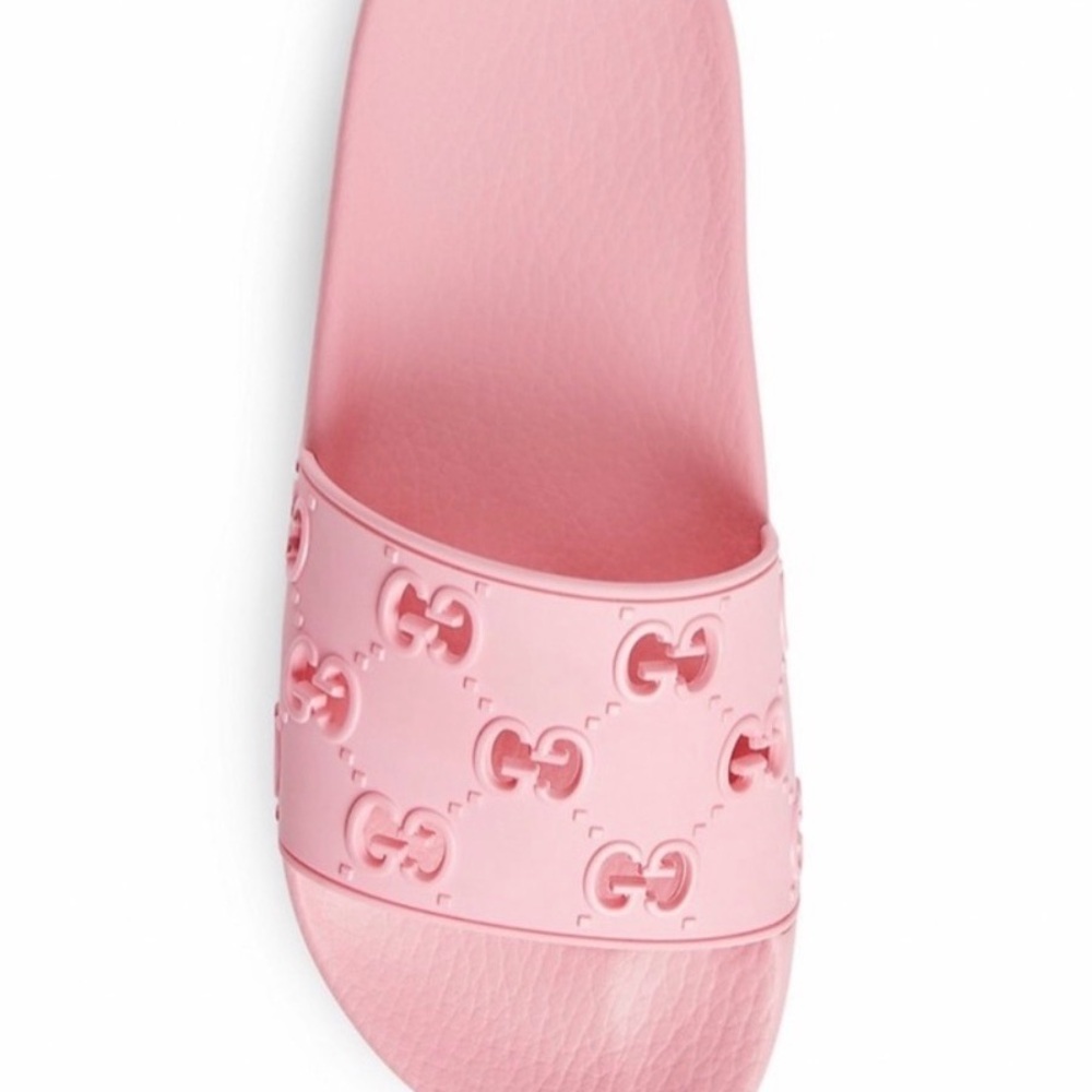 NEW Gucci Pink Logo Slide Sandals sz 40 or 9-9.5 - Picture 8 of 8